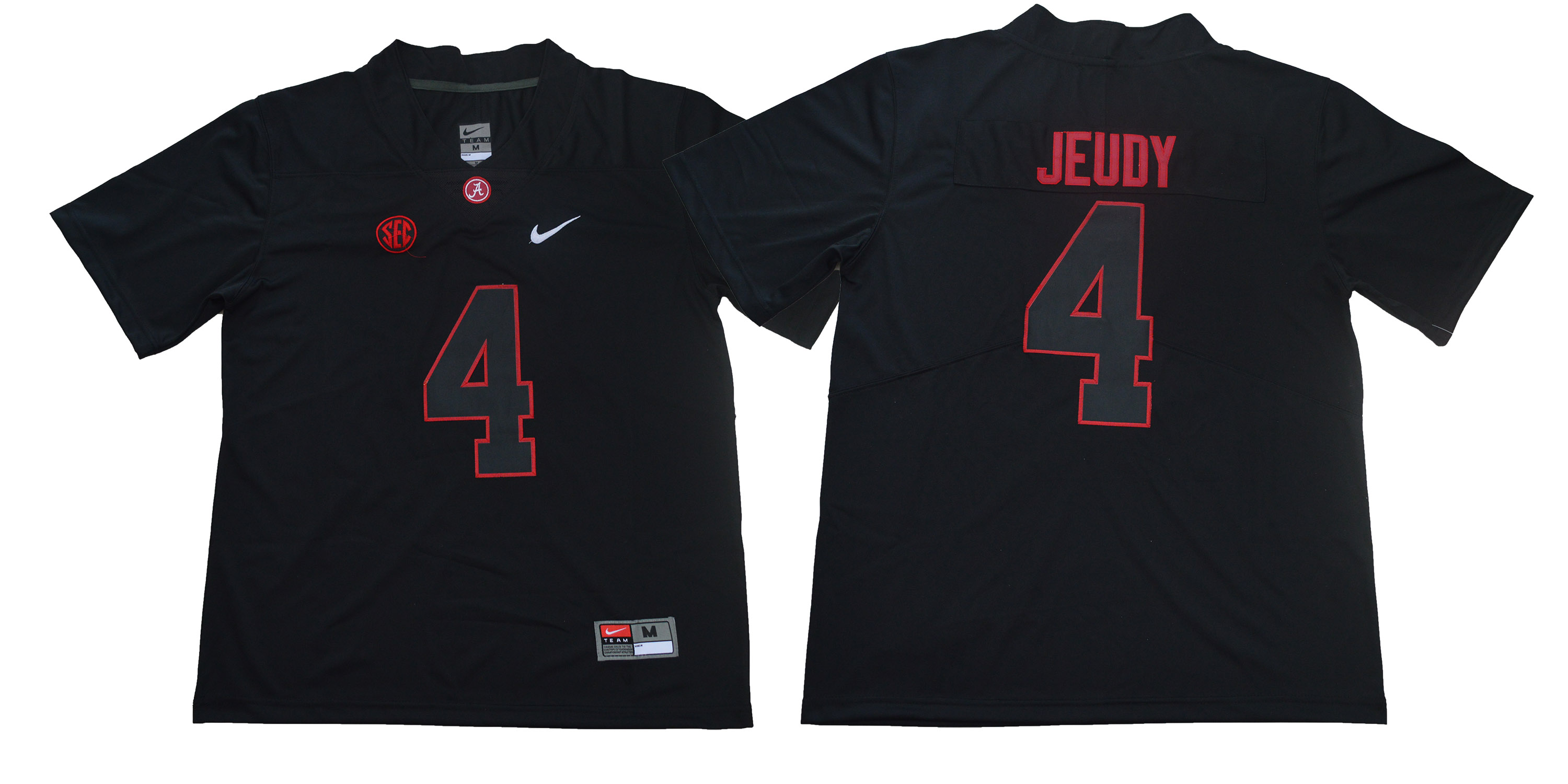 Men Alabama Crimson Tide #4 Jerry Jeudy Black Limited Stitched NCAA Jersey